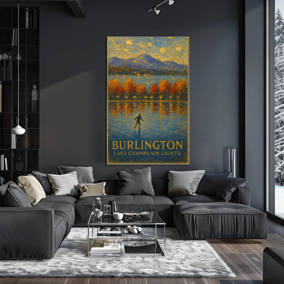 Burlington Lake Champlain Lights Poster
