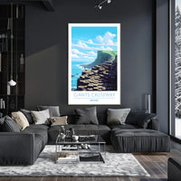 Giants Causeway Illustration Poster