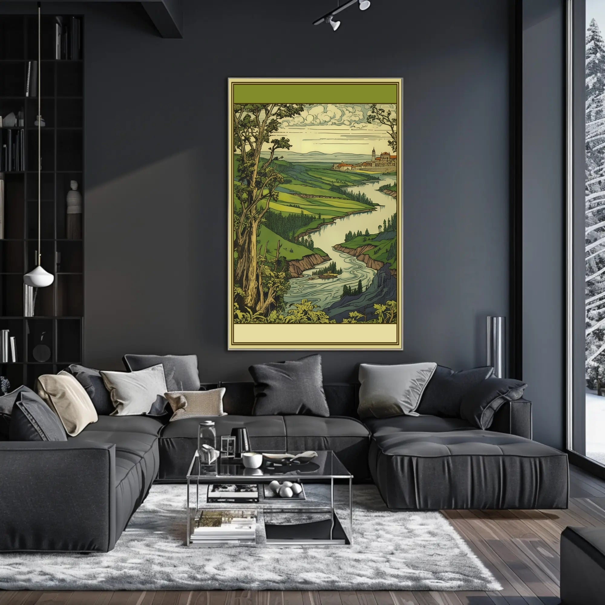 Serene River Valley Poster