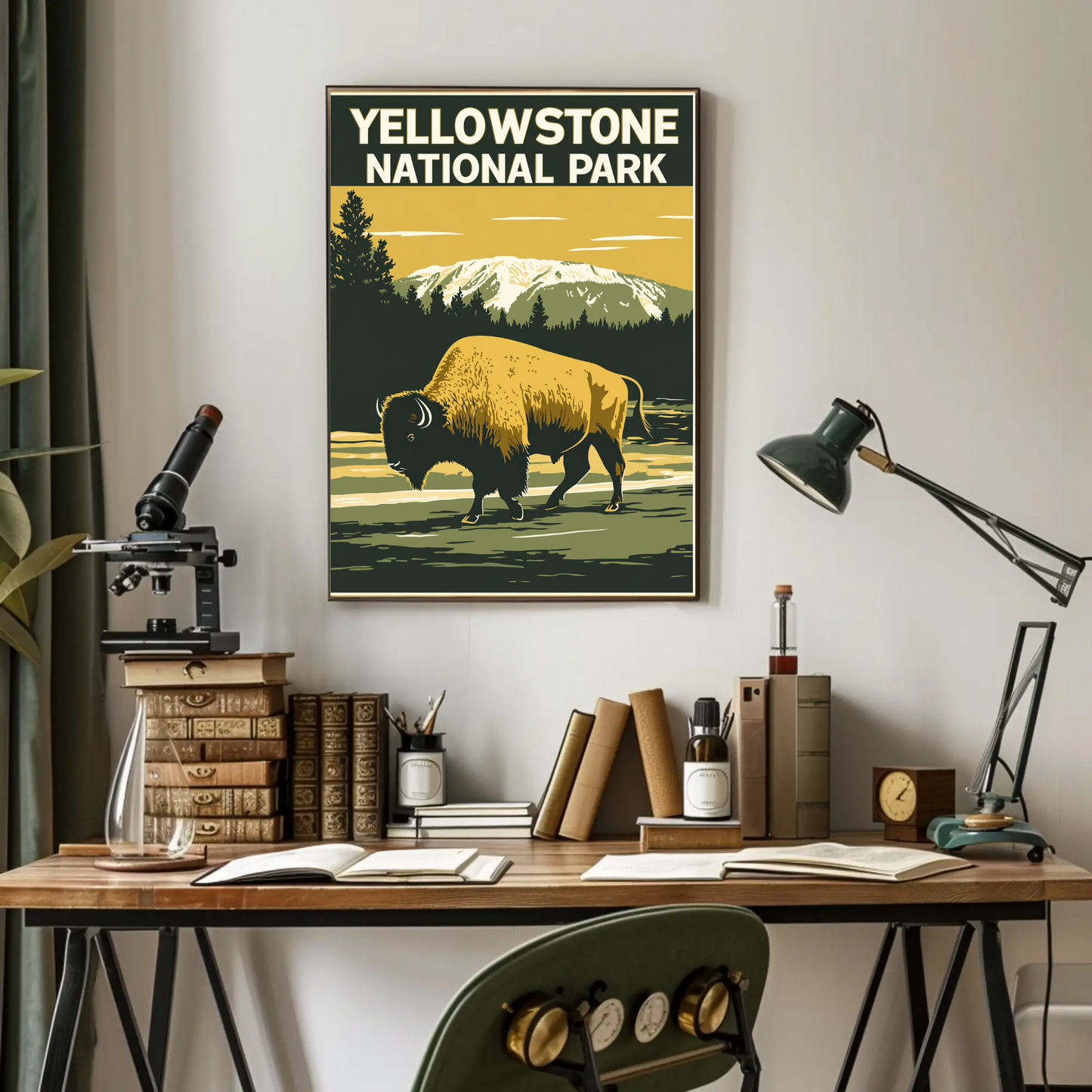 Yellowstone National Park Vintage Style Poster