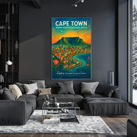 Cape Town Table Mountain Travel Poster