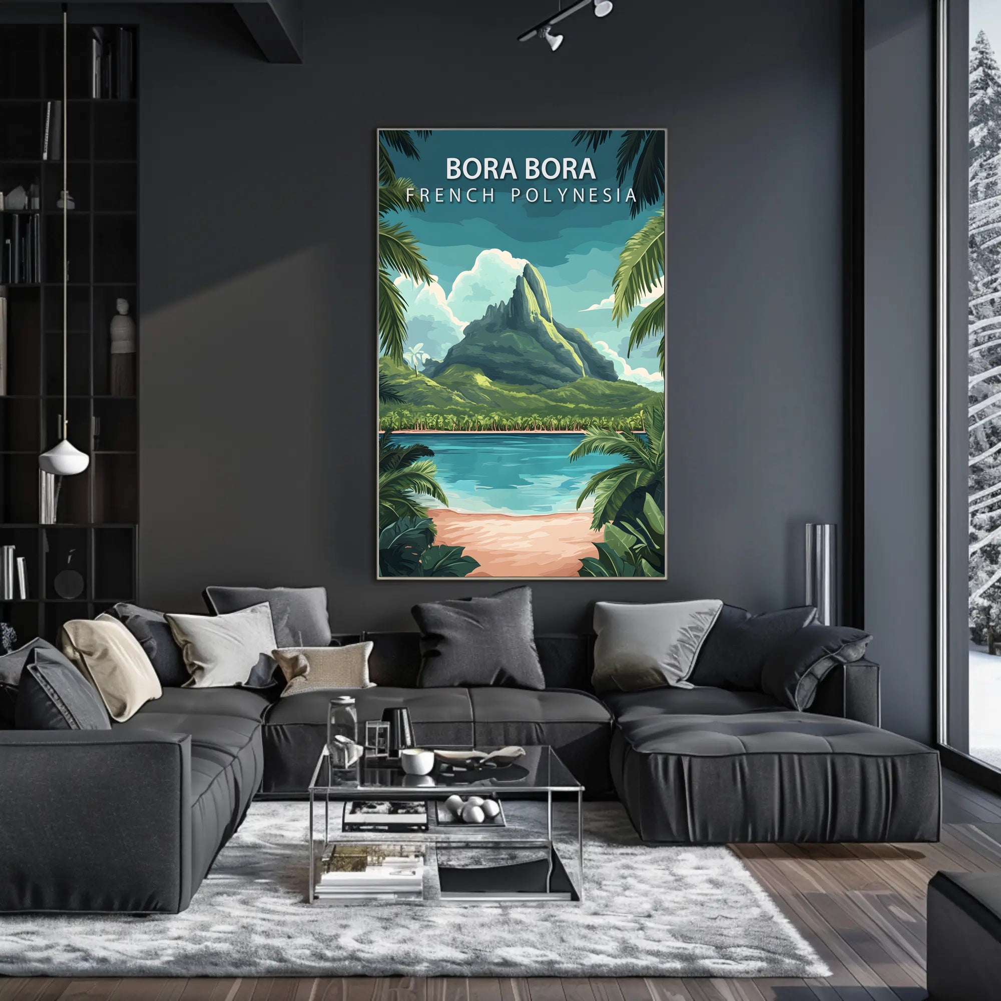 Scenic Bora Bora Travel Poster PosterGoat
