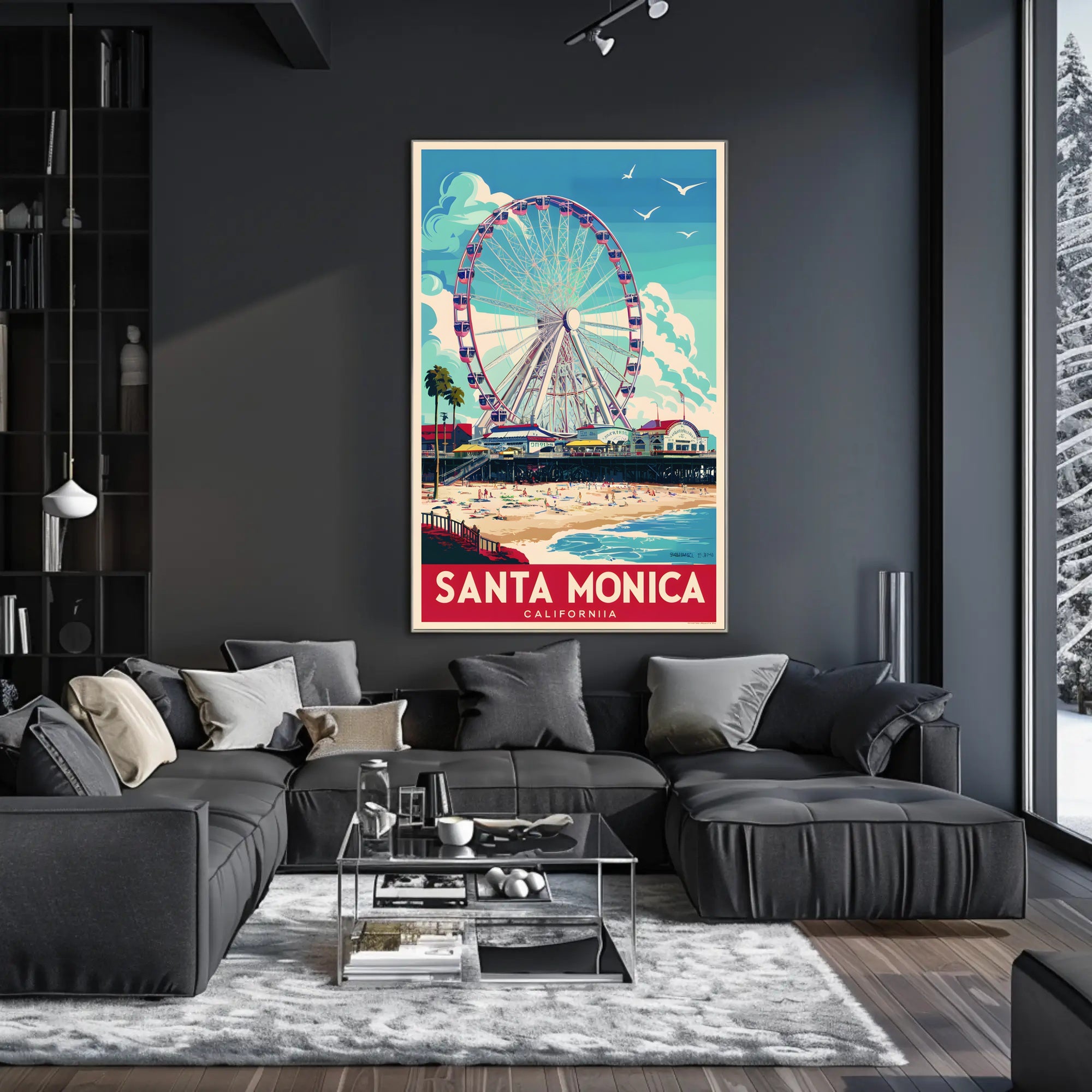 Santa Monica Ferris Wheel Poster