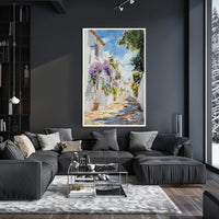 Serene Mediterranean Alley Poster PosterGoat