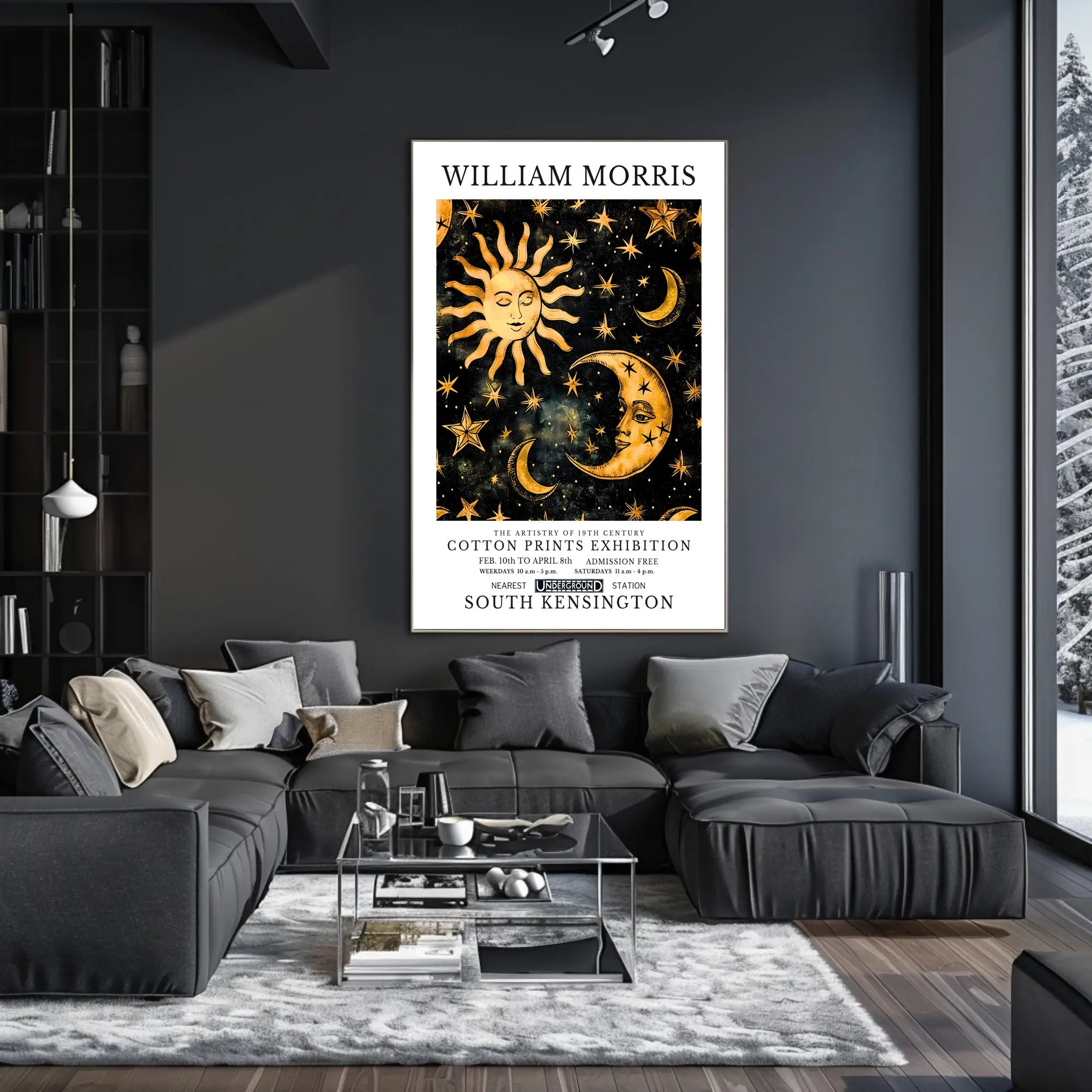 William Morris Cotton Prints Exhibition Poster