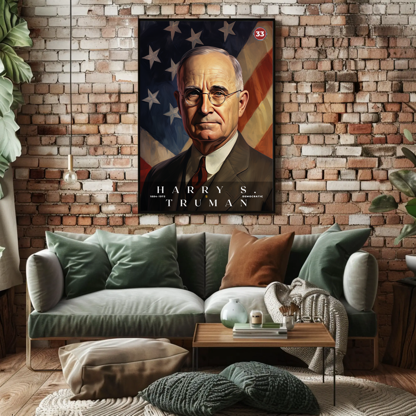 Harry Truman 33rd President Of The United States Portrait