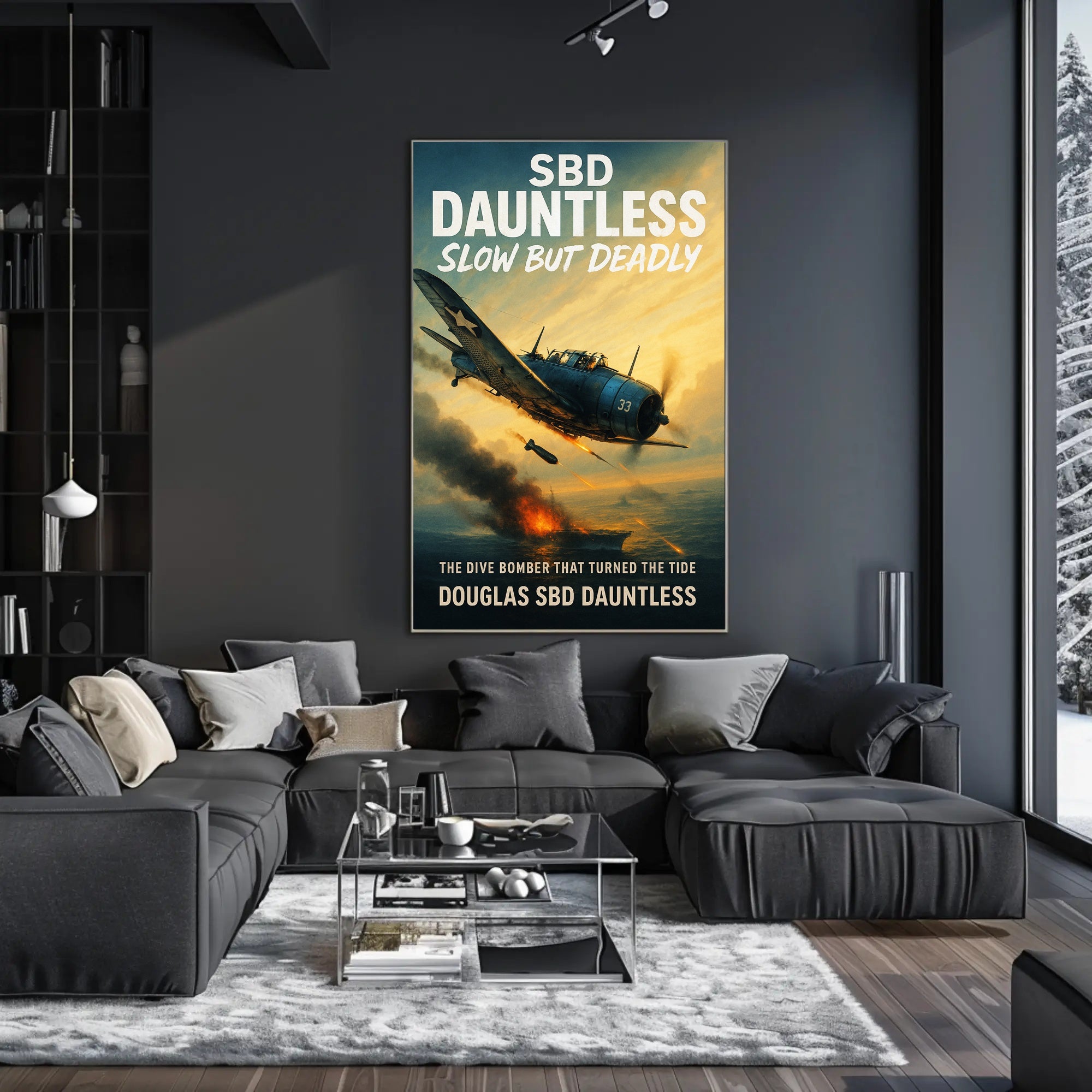 Douglas SBD Dauntless The Dive Bomber Poster PosterGoat