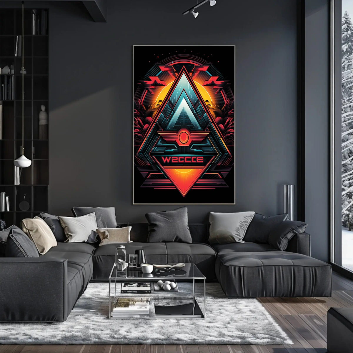 Geometric Sunrise Poster