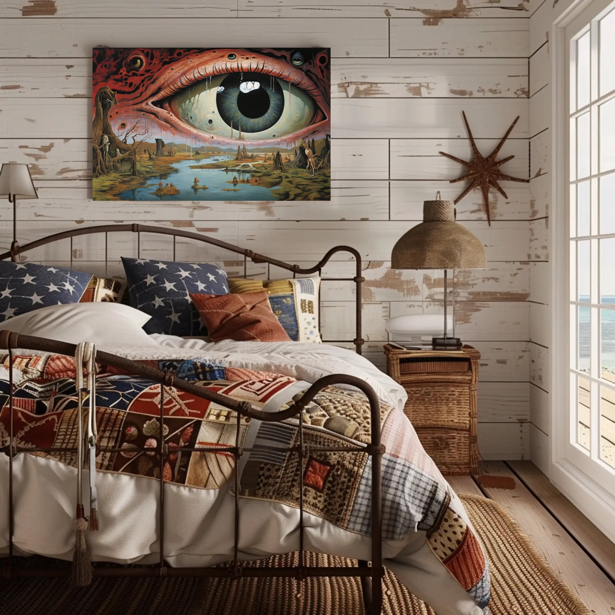 Surreal Dystopian Eye Art Print: Abstract or Artistic Poster