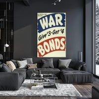 WAR BONDS Vintage Design Poster WWII Poster