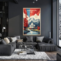 Washington D.C. Vintage Travel Poster