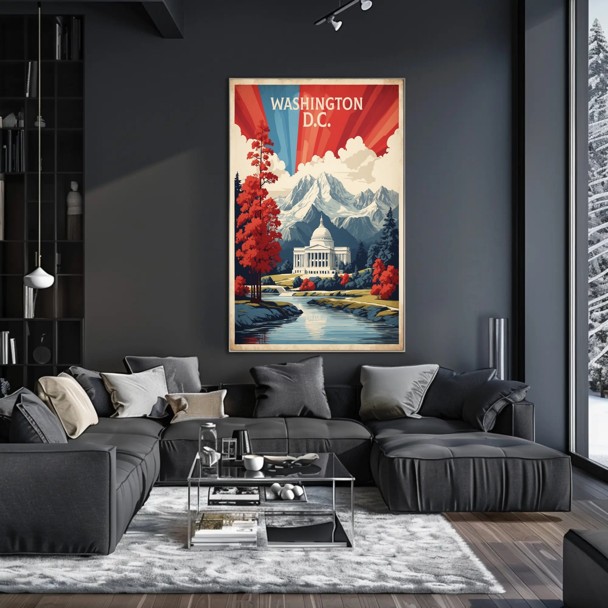 Washington D.C. Vintage Travel Poster