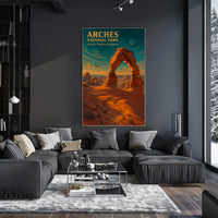 Arches National Park Scenic Vintage National Park Poster