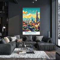 Mexico City Skyline Urban Marvel Cityscape Poster