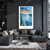 Niagara Falls Watercolor Art Travel Poster PosterGoat