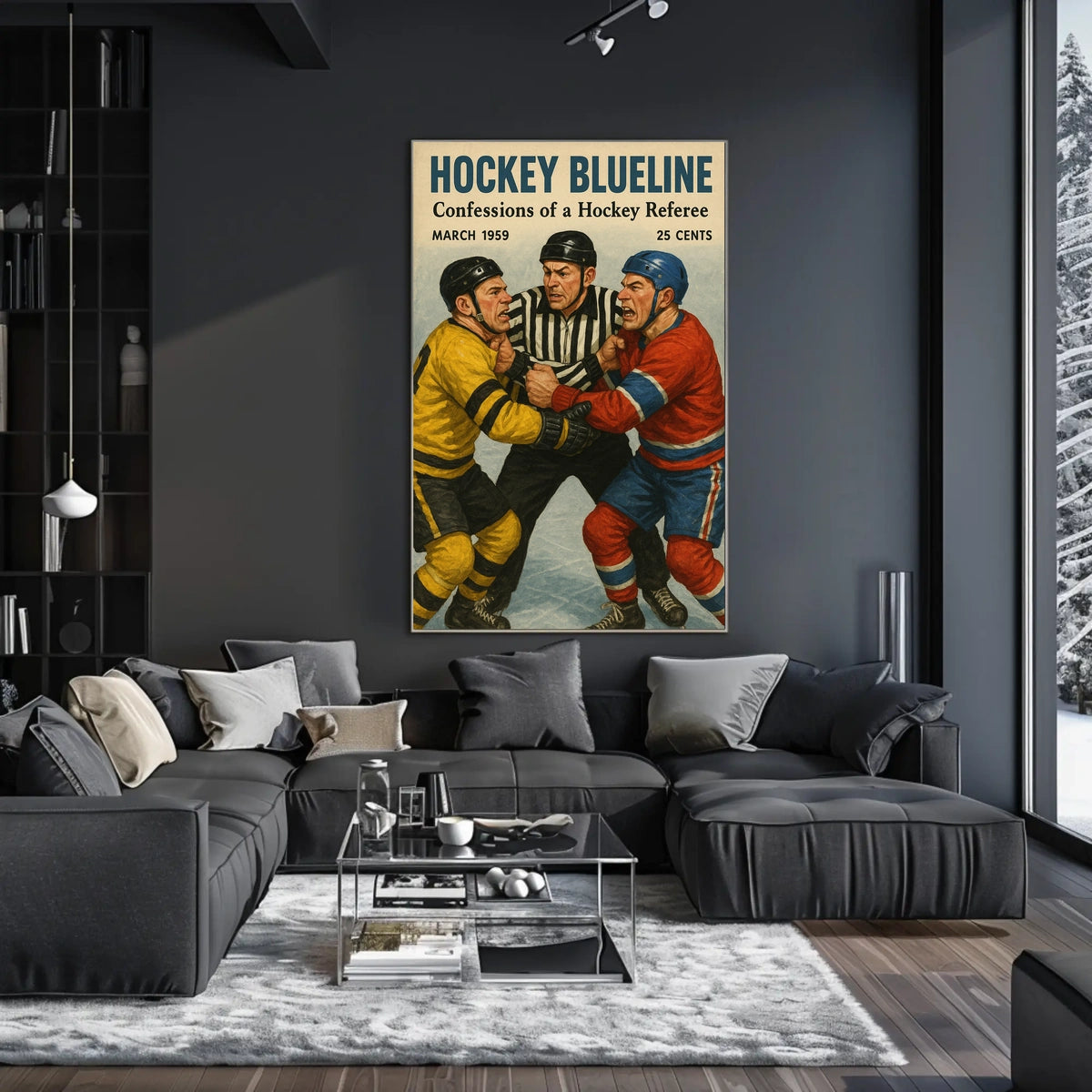 Hockey Blueline March 1959 Poster