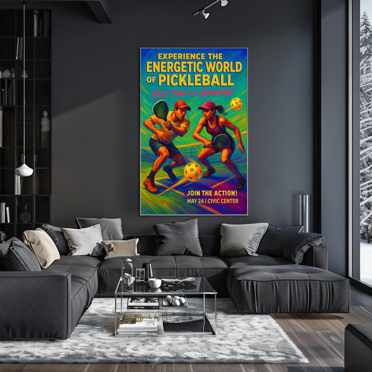 Experience the Energetic World of Pickleball Poster