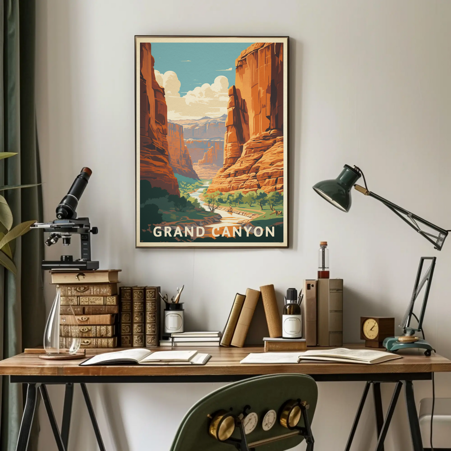 Grand Canyon River Vintage Travel Poster