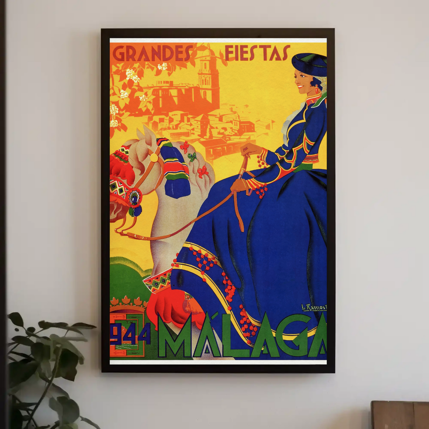 Malaga Festival 1944 Travel Poster