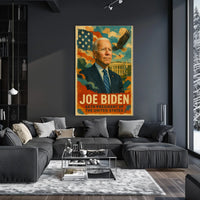 Joe Biden 46th President of the United States Layered Digital Collage Poster