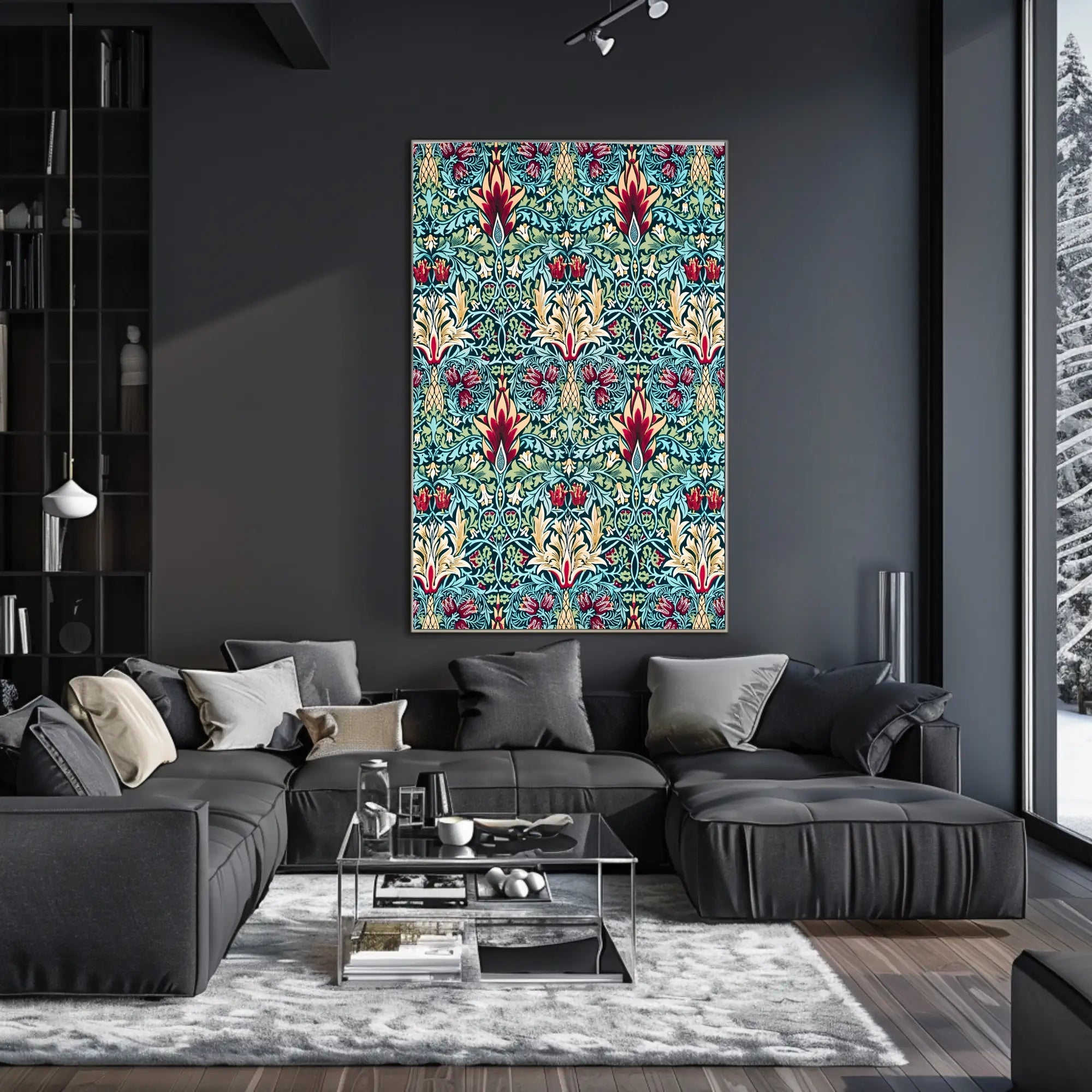 Victorian Floral Elegance: Abstract or Artistic Poster