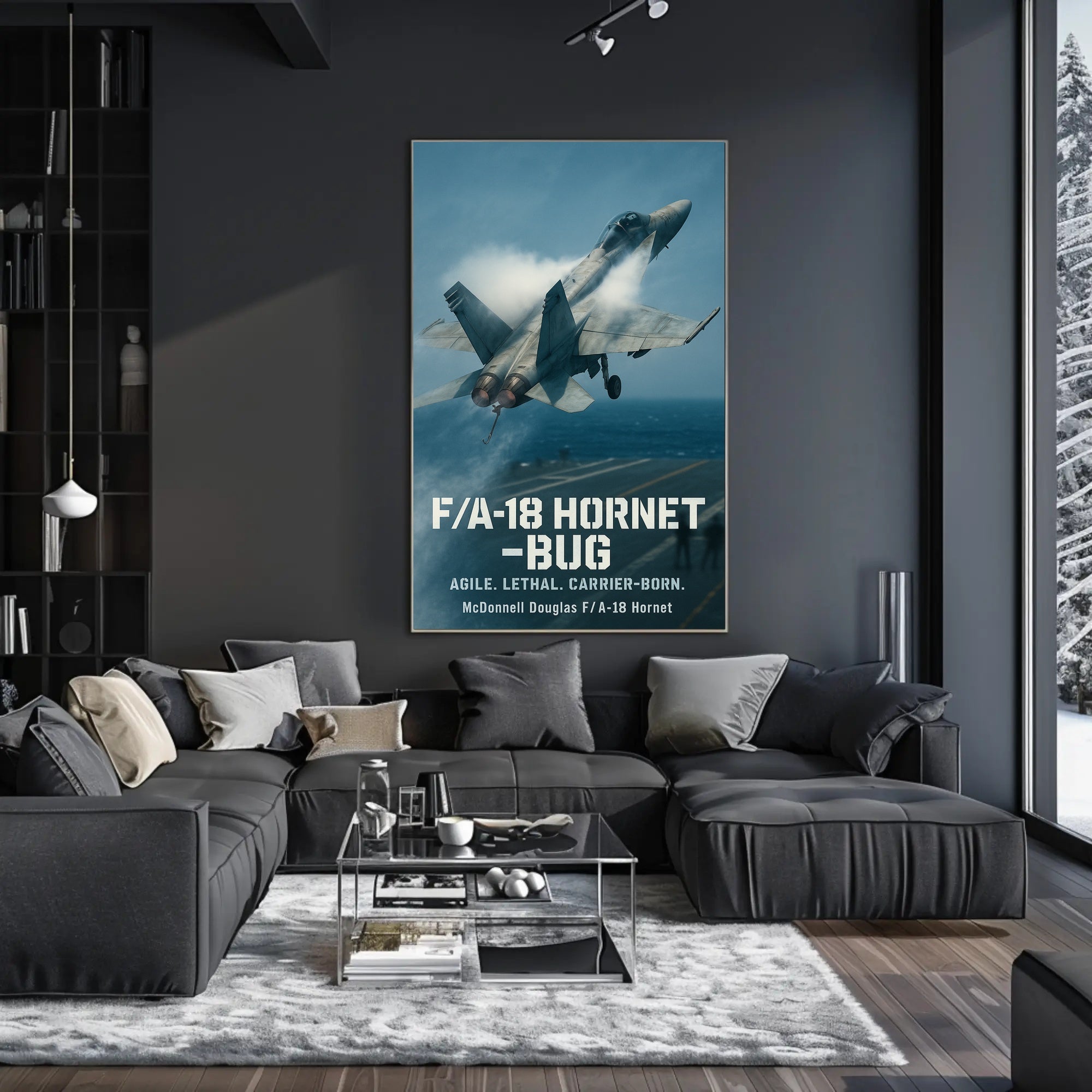 F/A-18 Hornet Athletic Poster