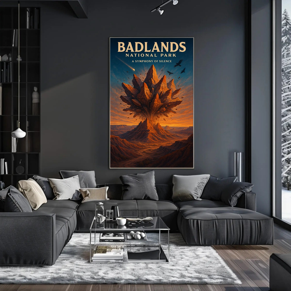 Badlands National Park Surreal Landscape National Park Poster