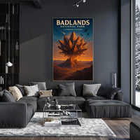 Badlands National Park Surreal Landscape National Park Poster
