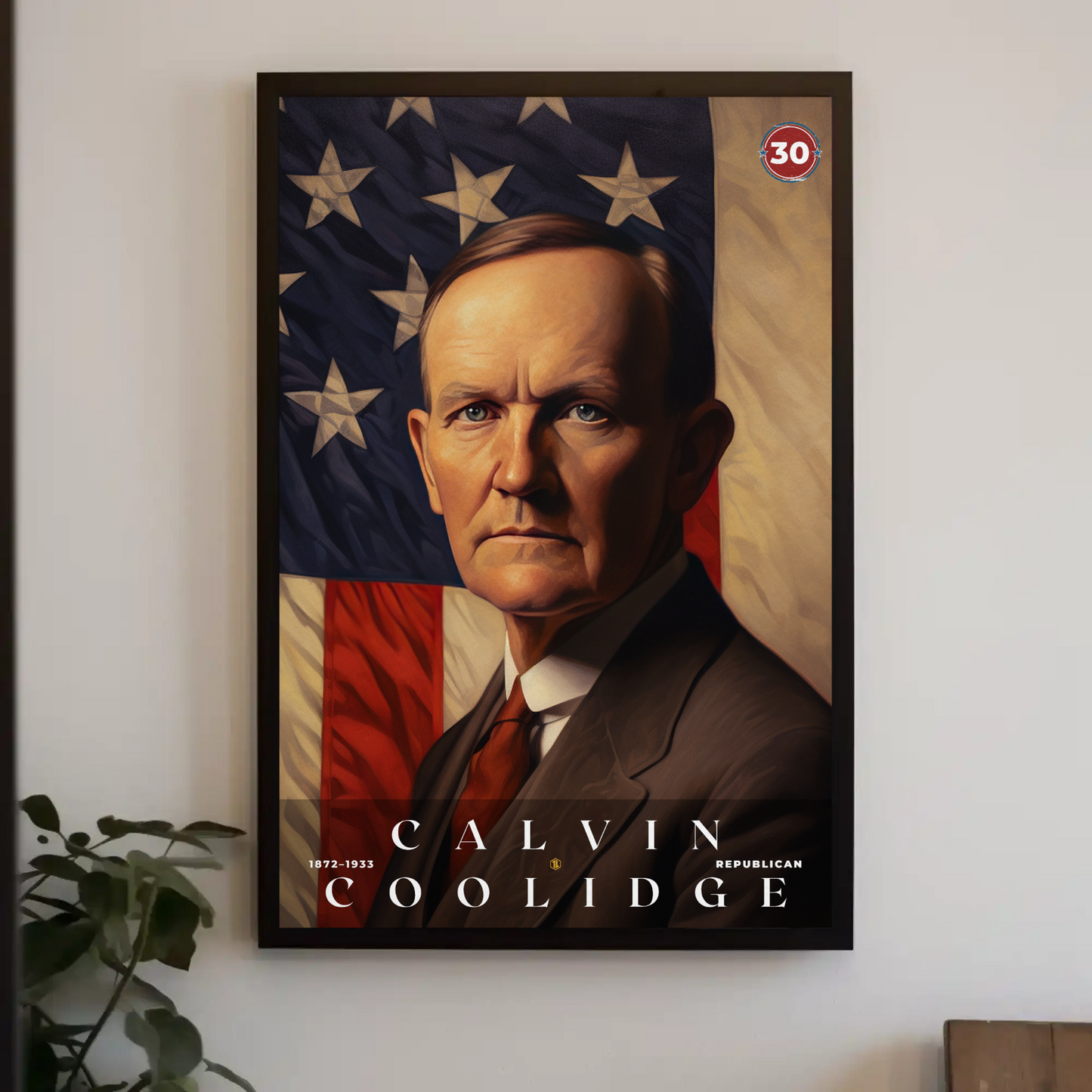 Calvin Coolidge 30th President Of The United States Portrait