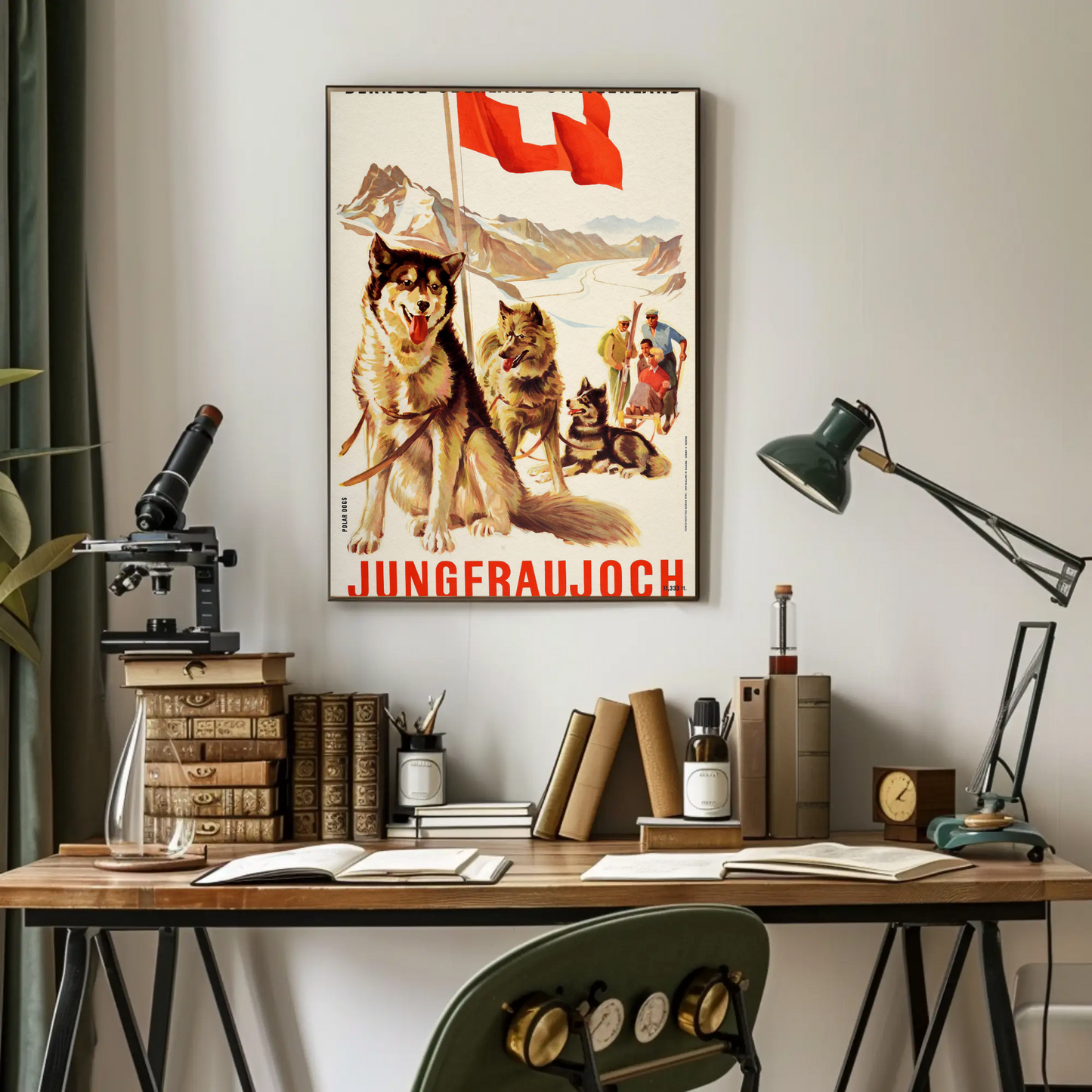 Jungfraujoch Jungfrau Railway Vintage Poster