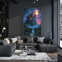 Enchanted Castle at Dusk Wall Art Poster Print PosterGoat