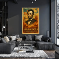 Abraham Lincoln 16th President of the United States Layered Digital Collage Poster