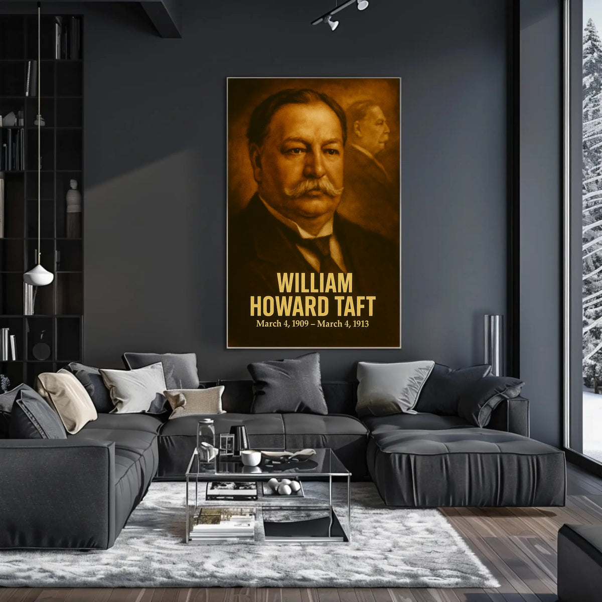 William Howard Taft Presidential Poster Vintage Analog Film Aesthetic Wall Art Historical Portrait Print