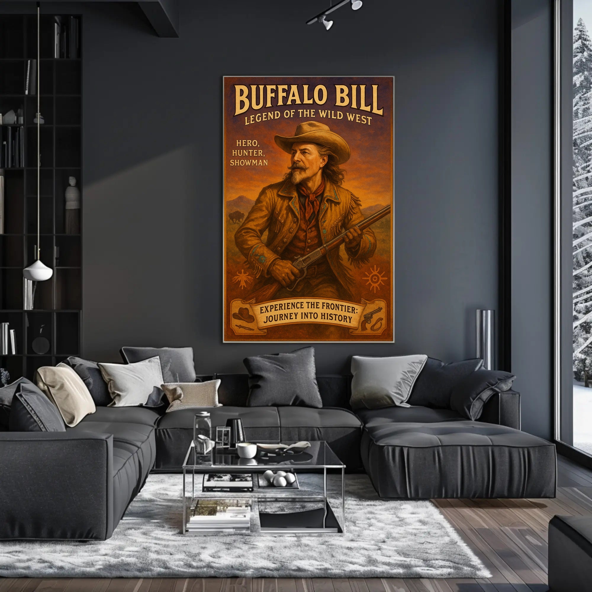 Buffalo Bill Legend Of Wild West Poster Vintage Wall Art