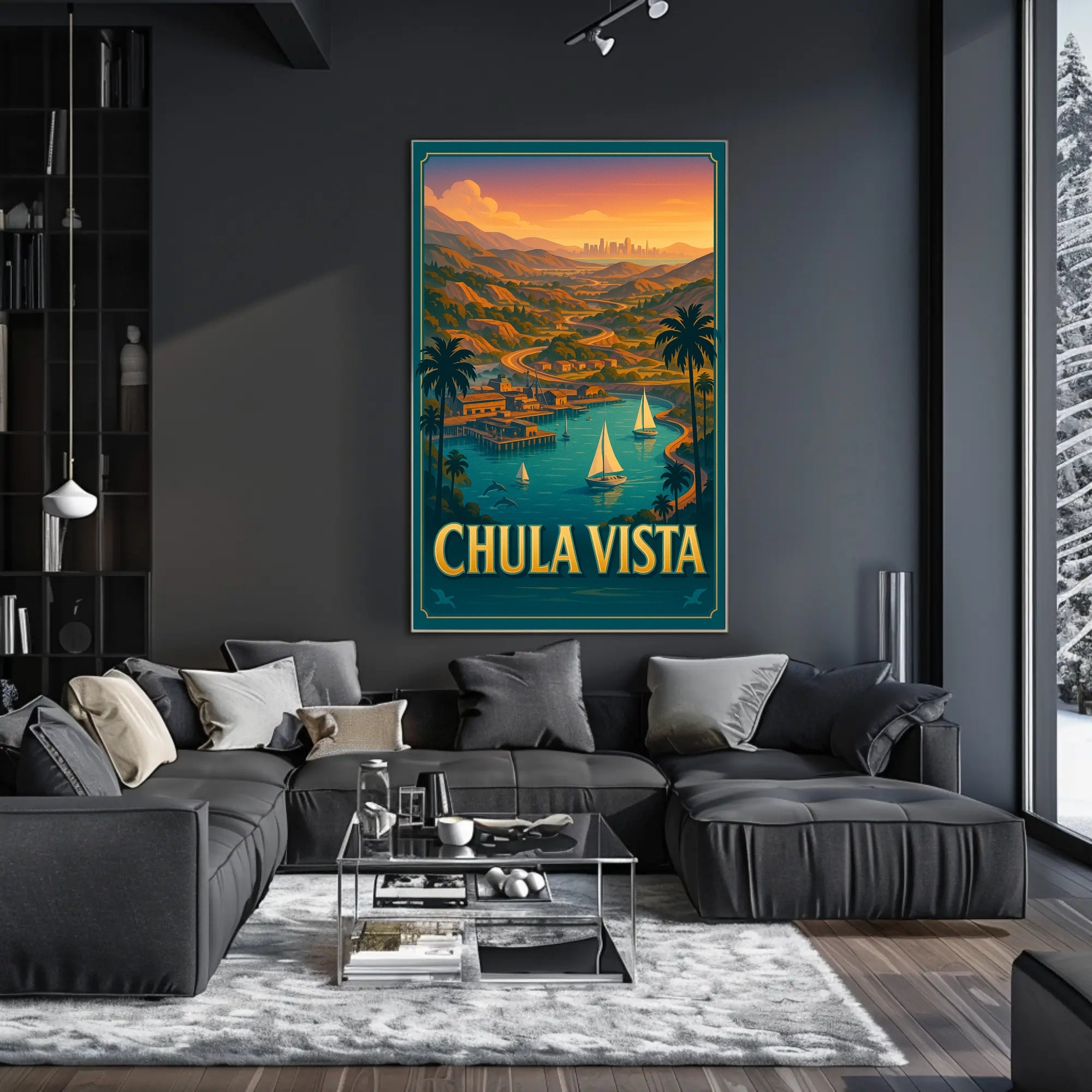 Chula Vista Scenic View Vintage Travel Poster