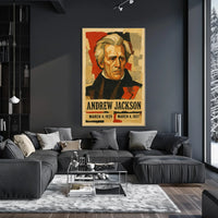 Andrew Jackson 7th President of the United States Layered paper Collage Poster