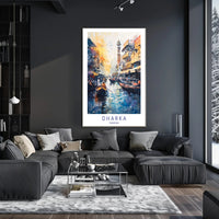 Pakistani Cityscape Watercolor Art - Urban or Cityscape Poster PosterGoat