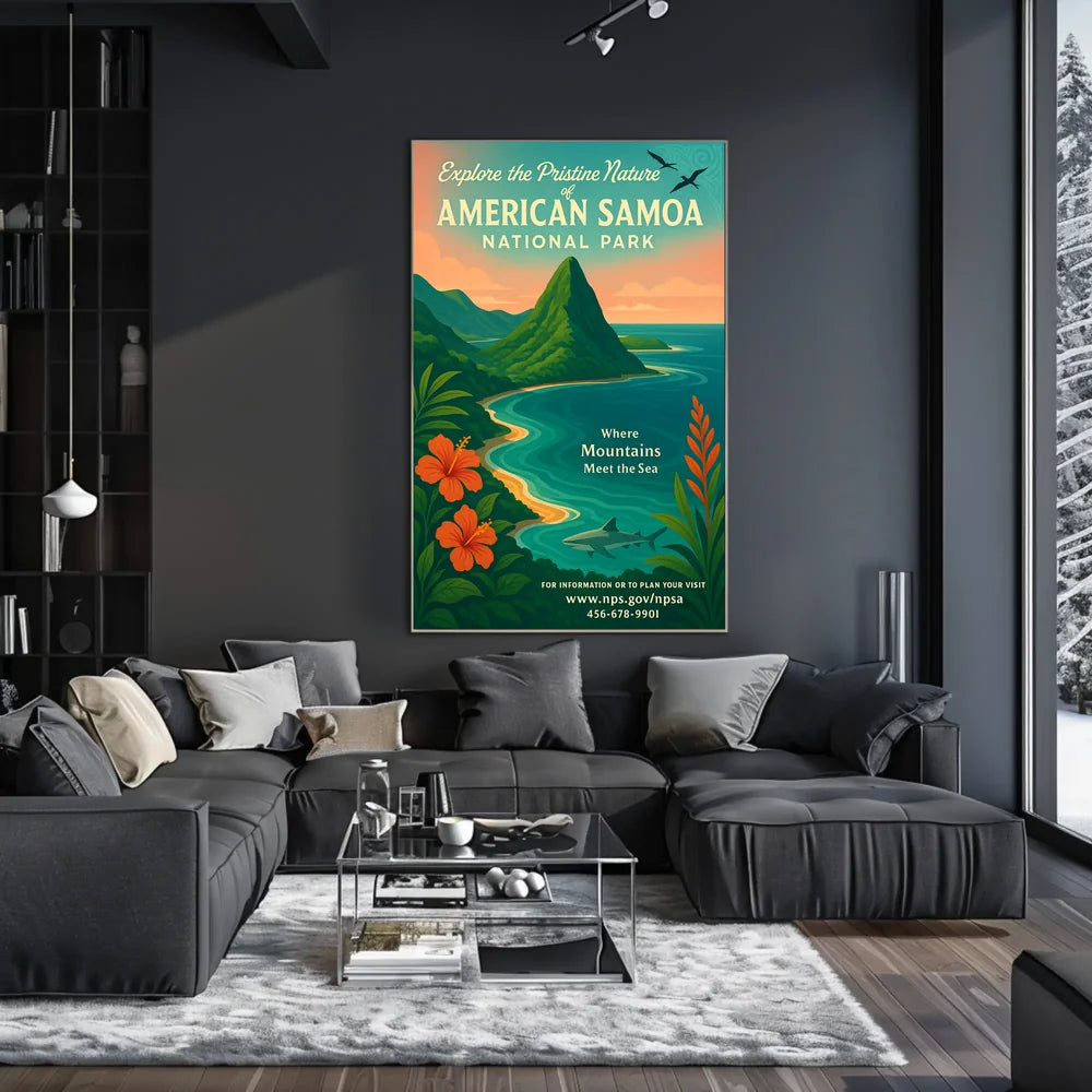National Park Coastal Adventure Poster