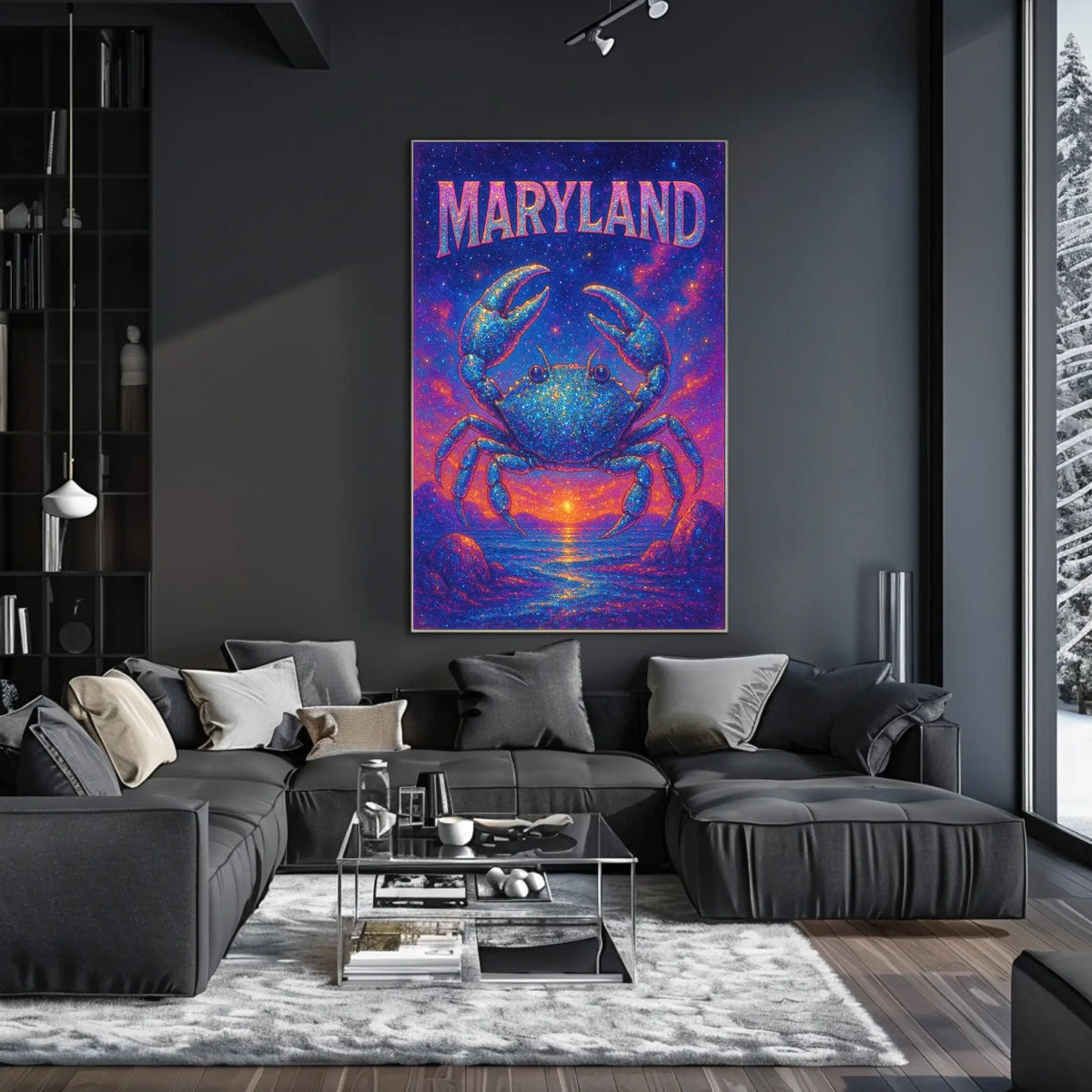 Maryland Starry Crab Poster