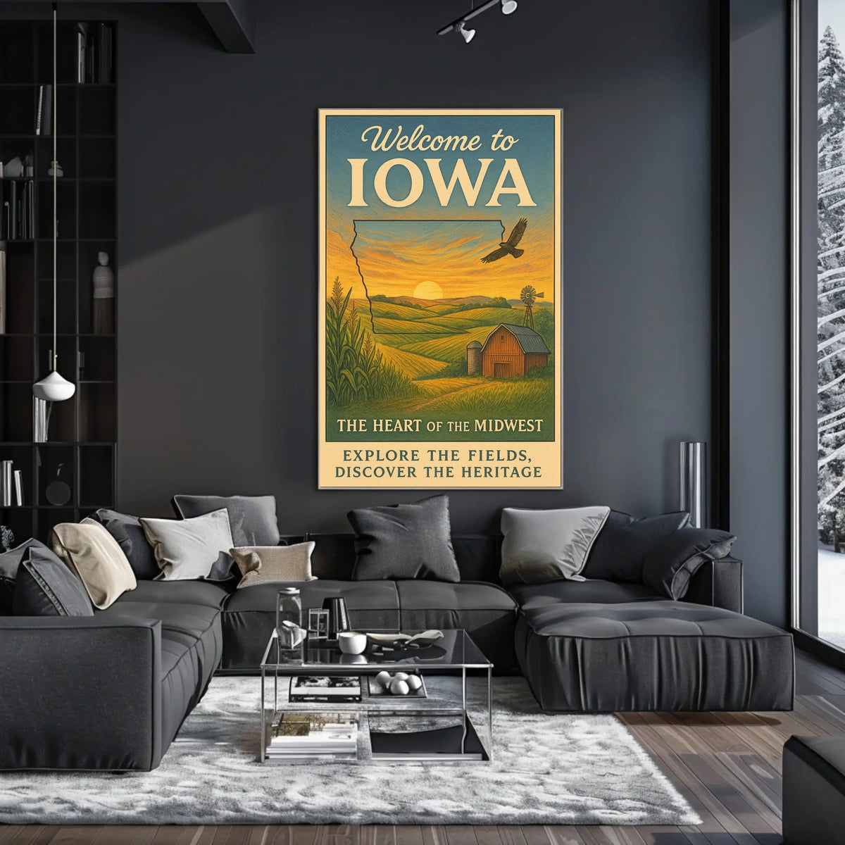 Welcome to Iowa The Heart of the Midwest Poster