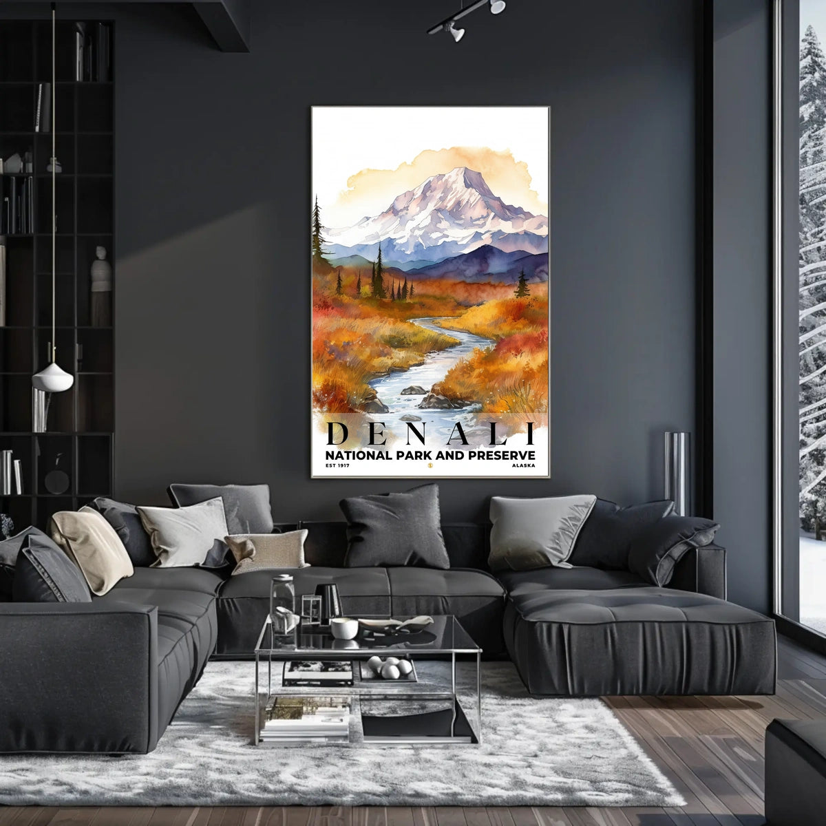 Denali Watercolor Wall Art Poster