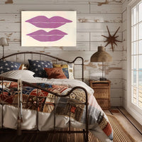 Purple Lips Art Poster