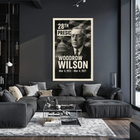 Woodrow Wilson 28th President of the United States Digital Montaje Poster
