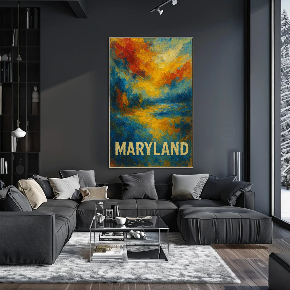 Maryland Abstract Landscape Abstract Poster