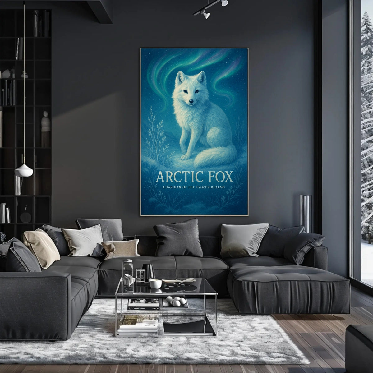 Arctic Fox Guardian of the Frozen Realms Poster