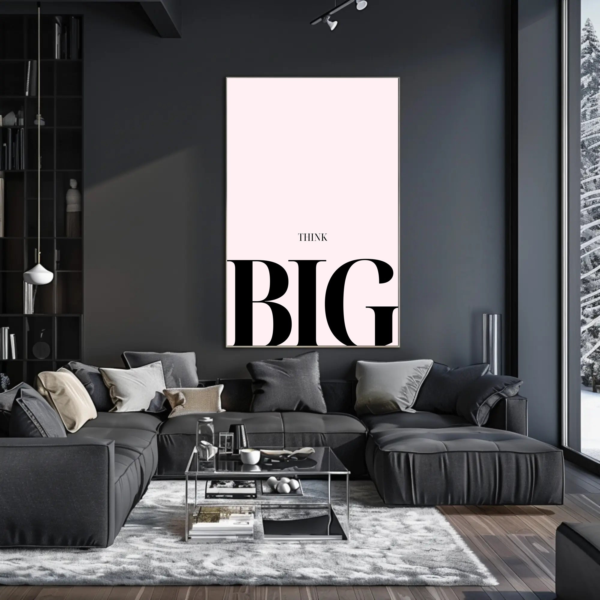 THINK BIG Minimalist Motivational or Quote Poster PosterGoat