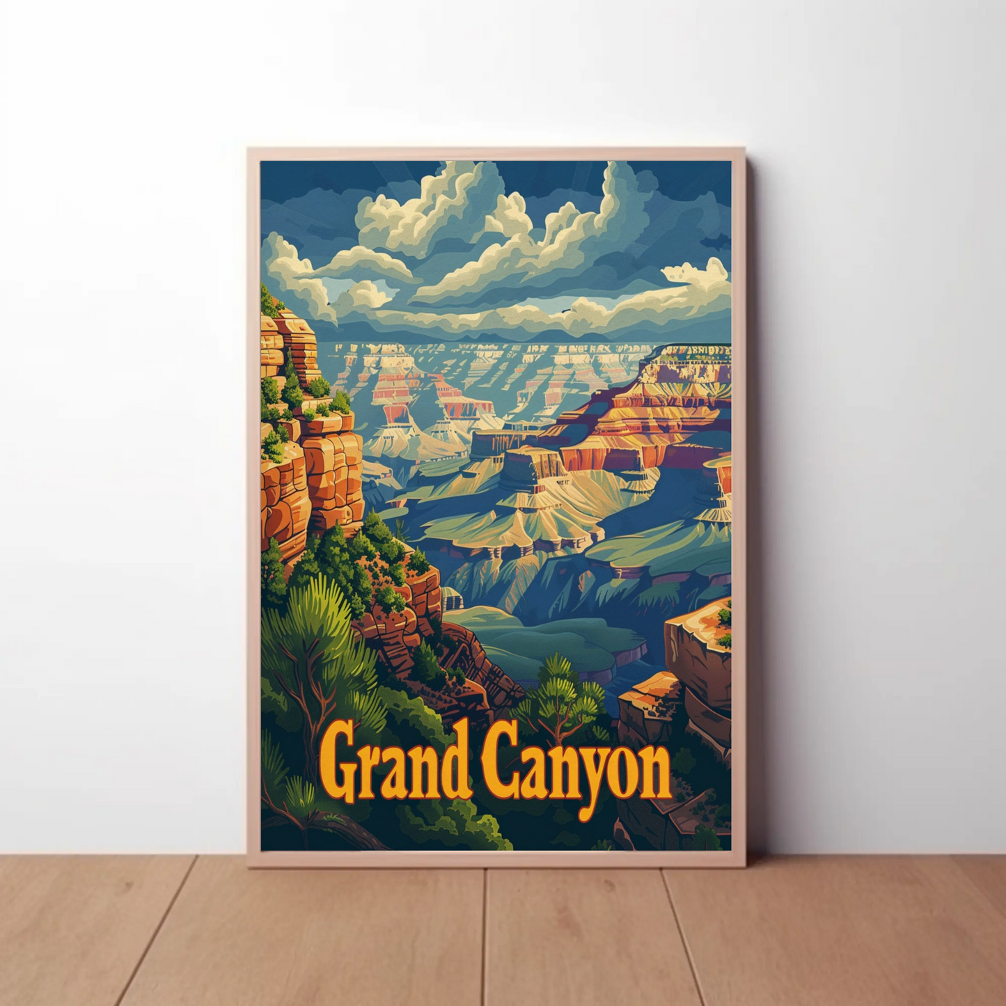 Grand Canyon Overlook Sunset View Travel Poster