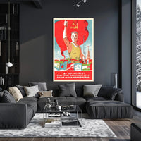 Soviet Propaganda: Strength and Unity Military Recruitment Poster