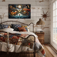 Explorative Imagination Surrealistic Urban Cityscape Artistic Poster