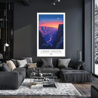 Grand Canyon Nightscape: Modern Art National Park Poster